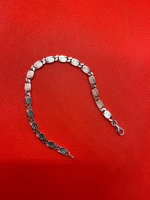 Silver-plated metal bracelet